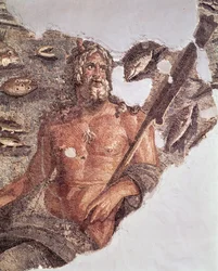 Neptun, aus einem Mosaikboden, 6. Jahrhundert